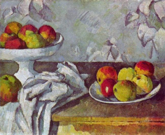 Paul Cezanne Stilleben mit apfeln und Fruchtschale